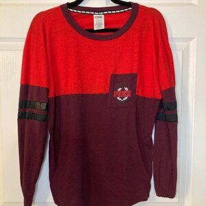 PINK Victoria's Secret Women's Campus Pocket Long Sleeve T Shirt - Size XS